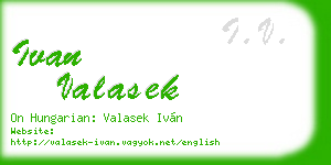 ivan valasek business card
