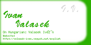 ivan valasek business card